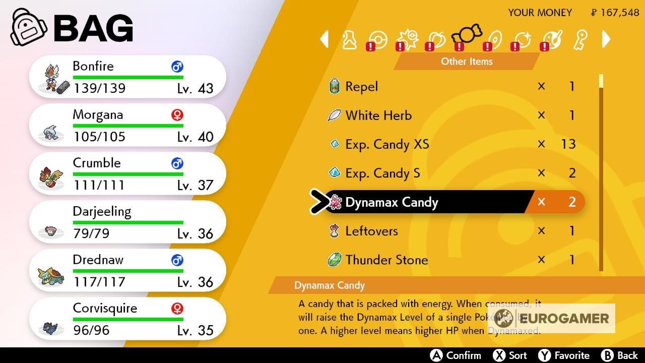 Pok mon Sword and Shield Dynamaxing explained   including Dynamax Pok mon  Dynamax Candy  Dynamax Level and Max Moves explained - 88