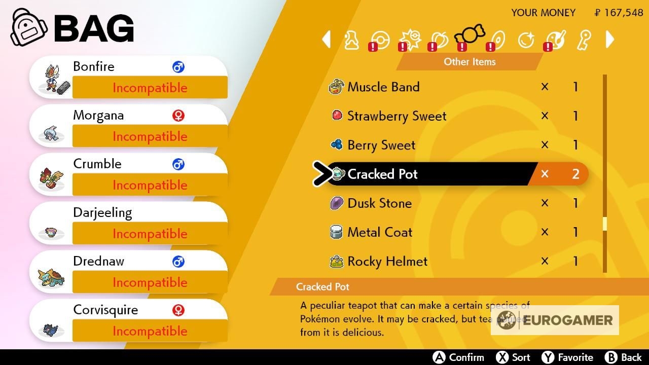 Pokémon Sword and Shield Sinistea evolution method how to evolve Sinistea into Polteageist with