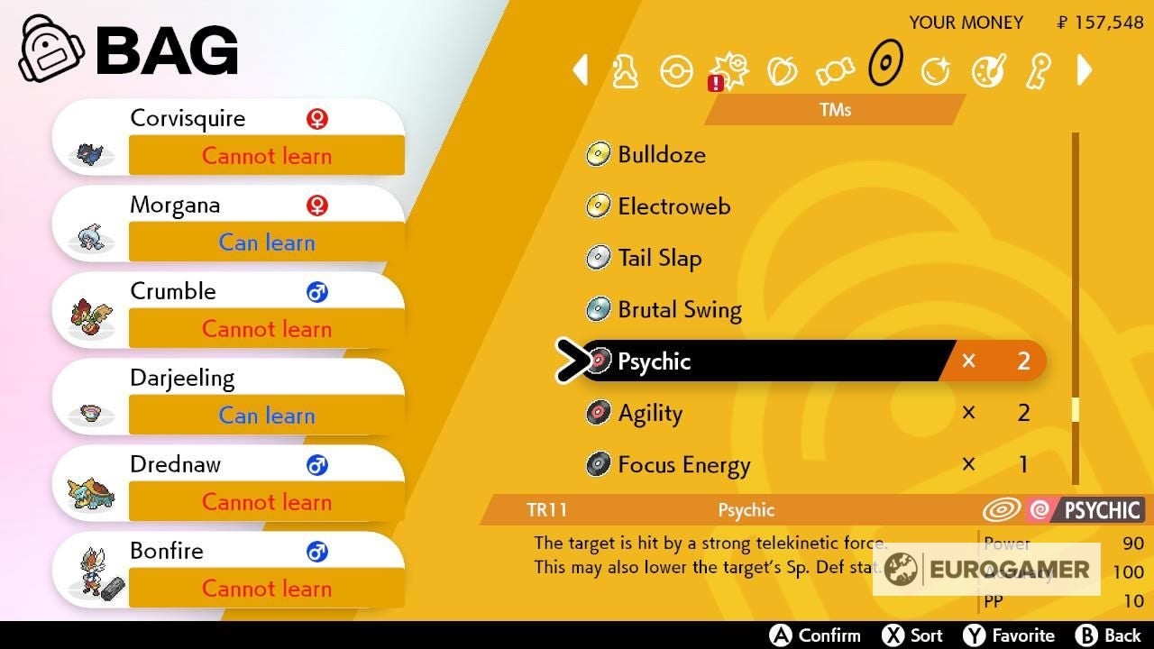 Pok mon Sword and Shield TR List and how to get TRs explained - 22