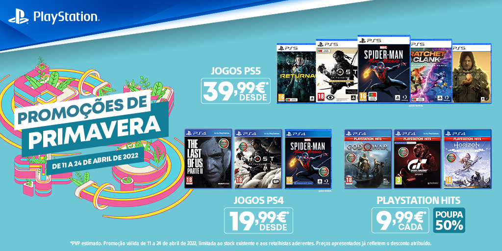 Imagem para Promoções de Primavera PlayStation nas lojas habituais - jogos em destaque e preços