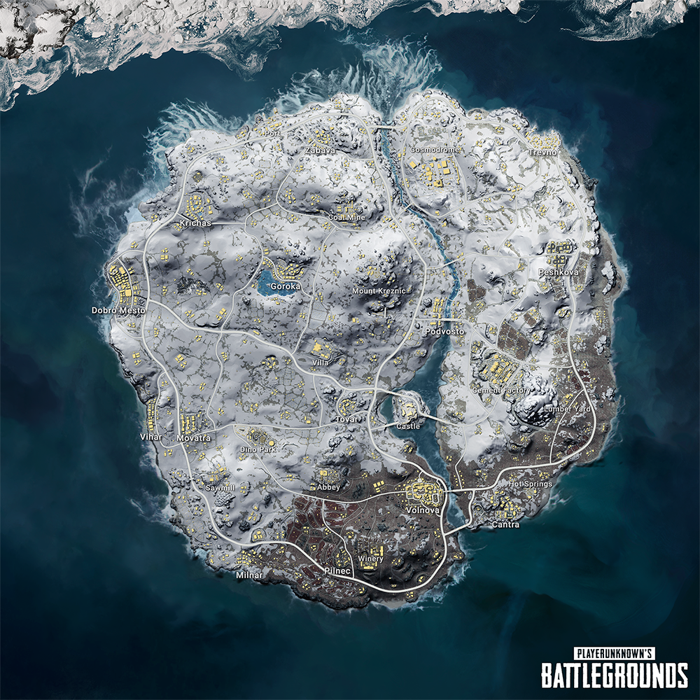 PUBG Vikendi map  vehicles  size  best start locations and snow map strategies - 91