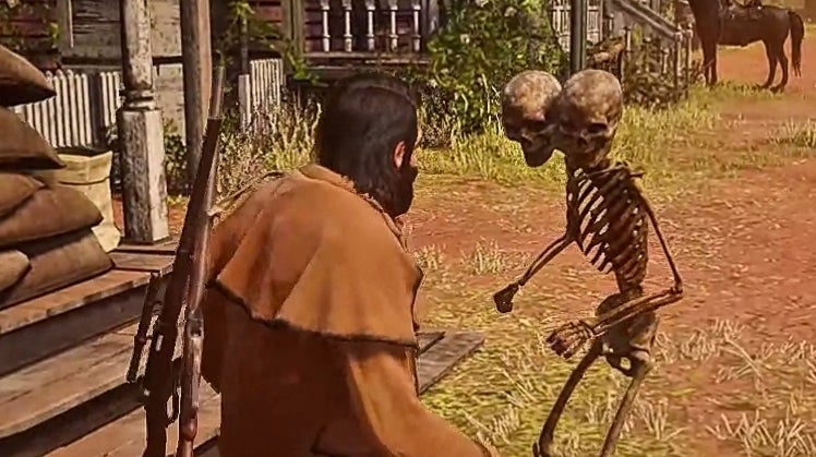 Imagen para Hackers de Red Dead Online hacen aparecer esqueletos asesinos de dos cabezas para que se enfrenten a los jugadores