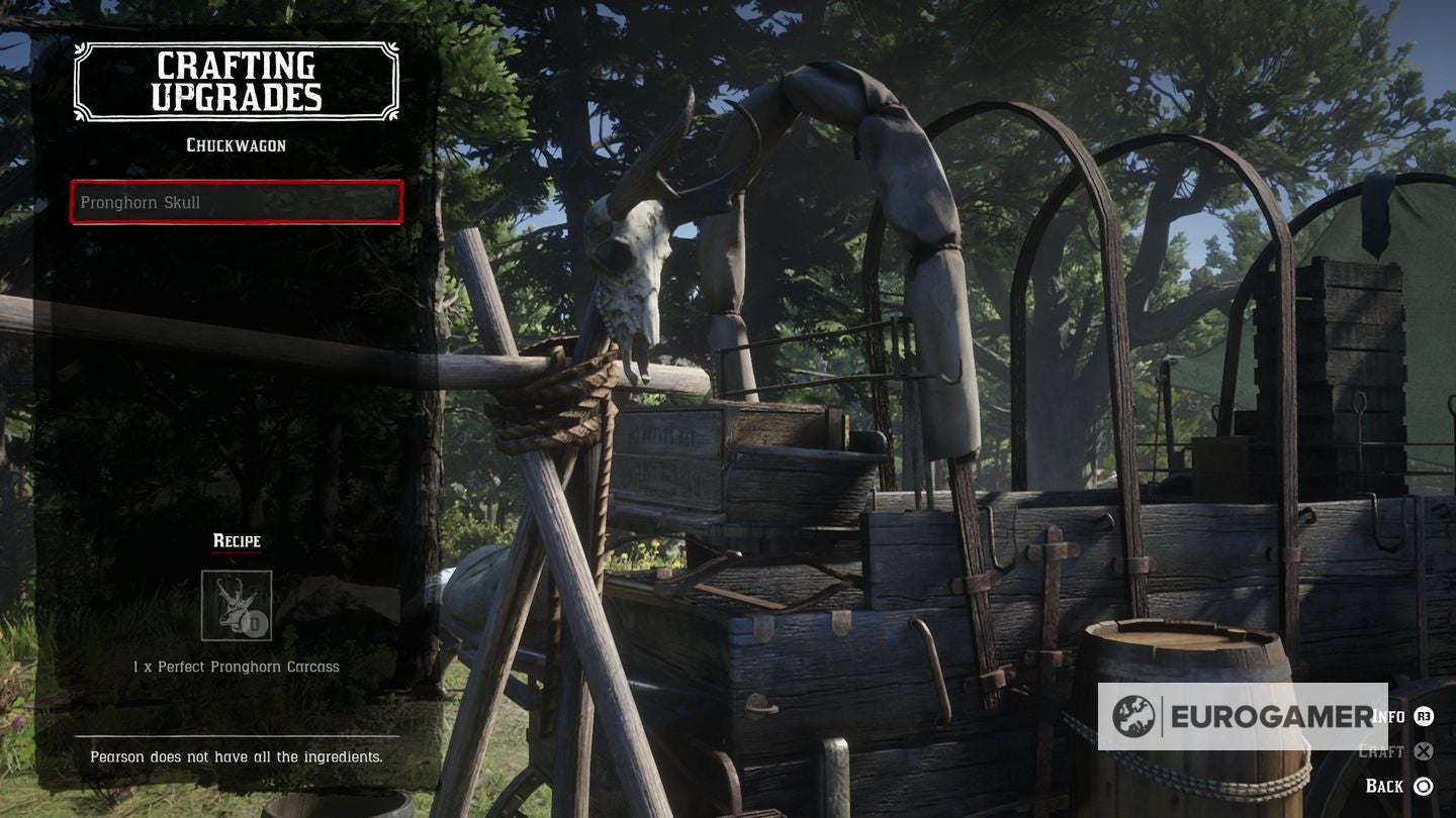 Red Dead Redemption 2 camp upgrades list  how to get Leather Working Tools - 76
