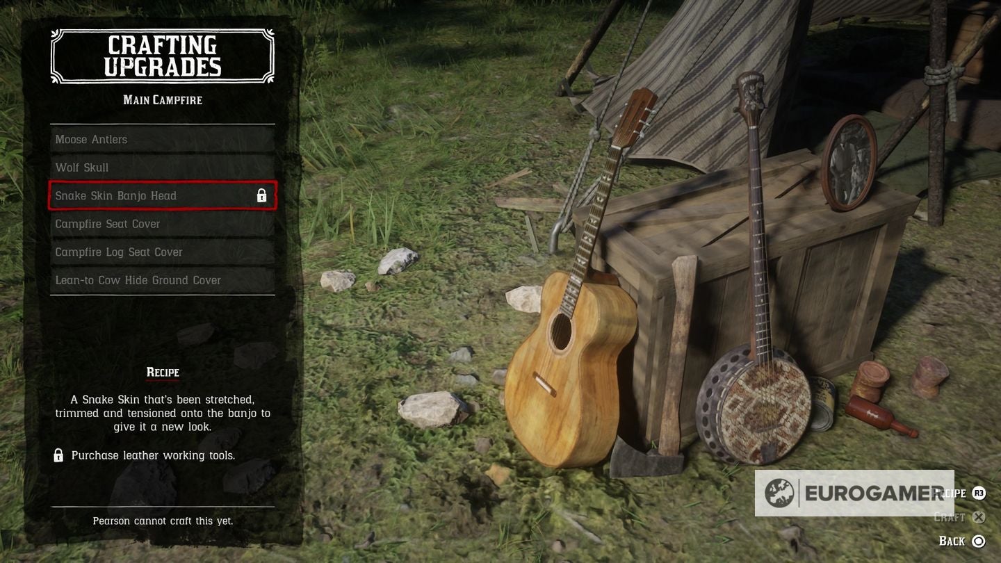 Red Dead Redemption 2 camp upgrades list  how to get Leather Working Tools - 9