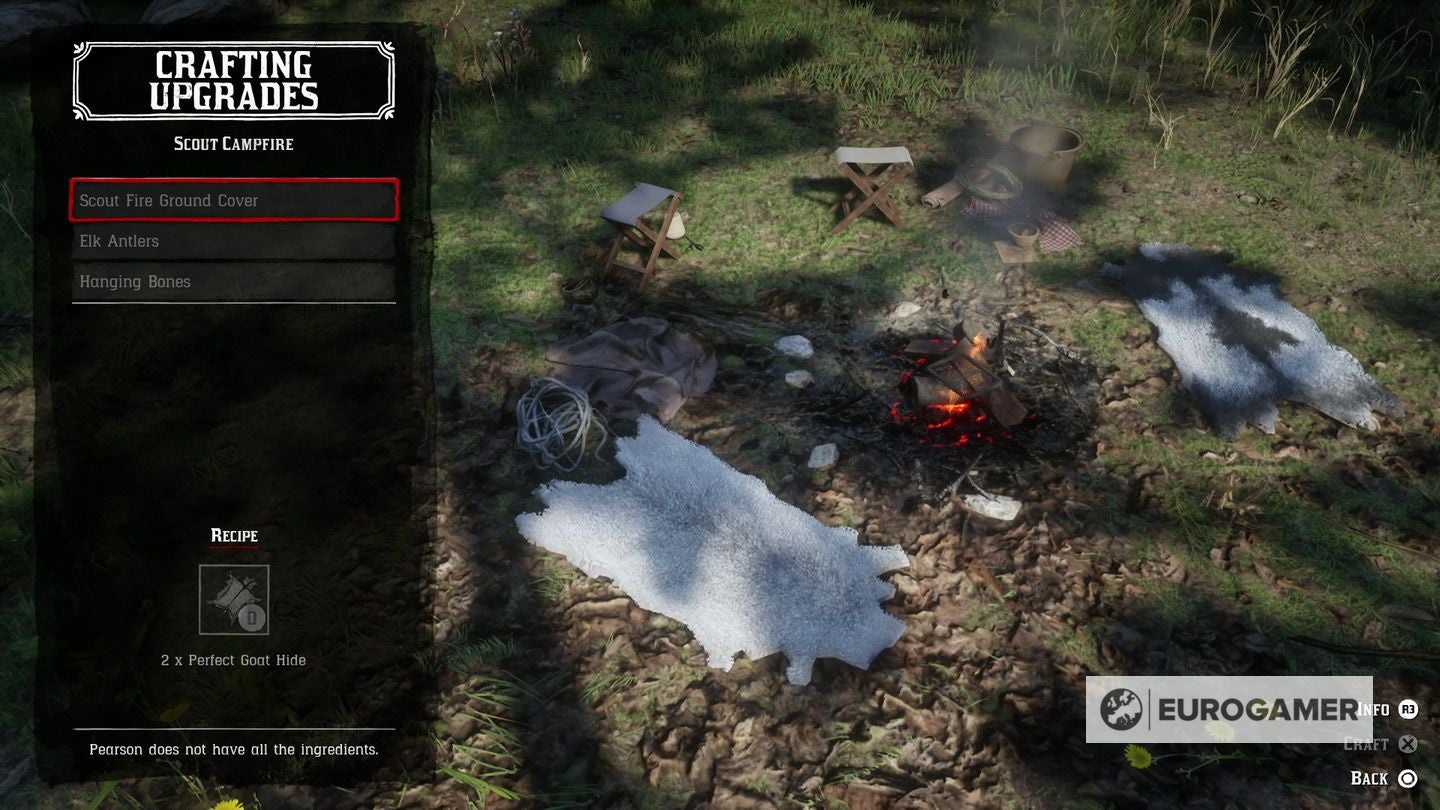 Red Dead Redemption 2 camp upgrades list  how to get Leather Working Tools - 49