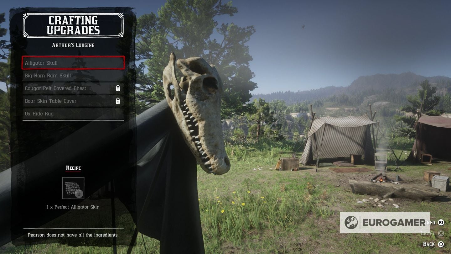 Red Dead Redemption 2 camp upgrades list  how to get Leather Working Tools - 21