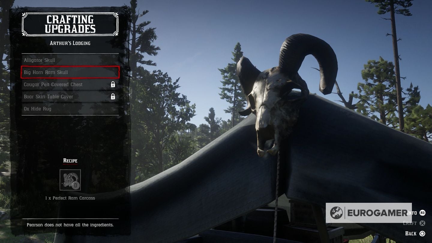 Red Dead Redemption 2 camp upgrades list  how to get Leather Working Tools - 20
