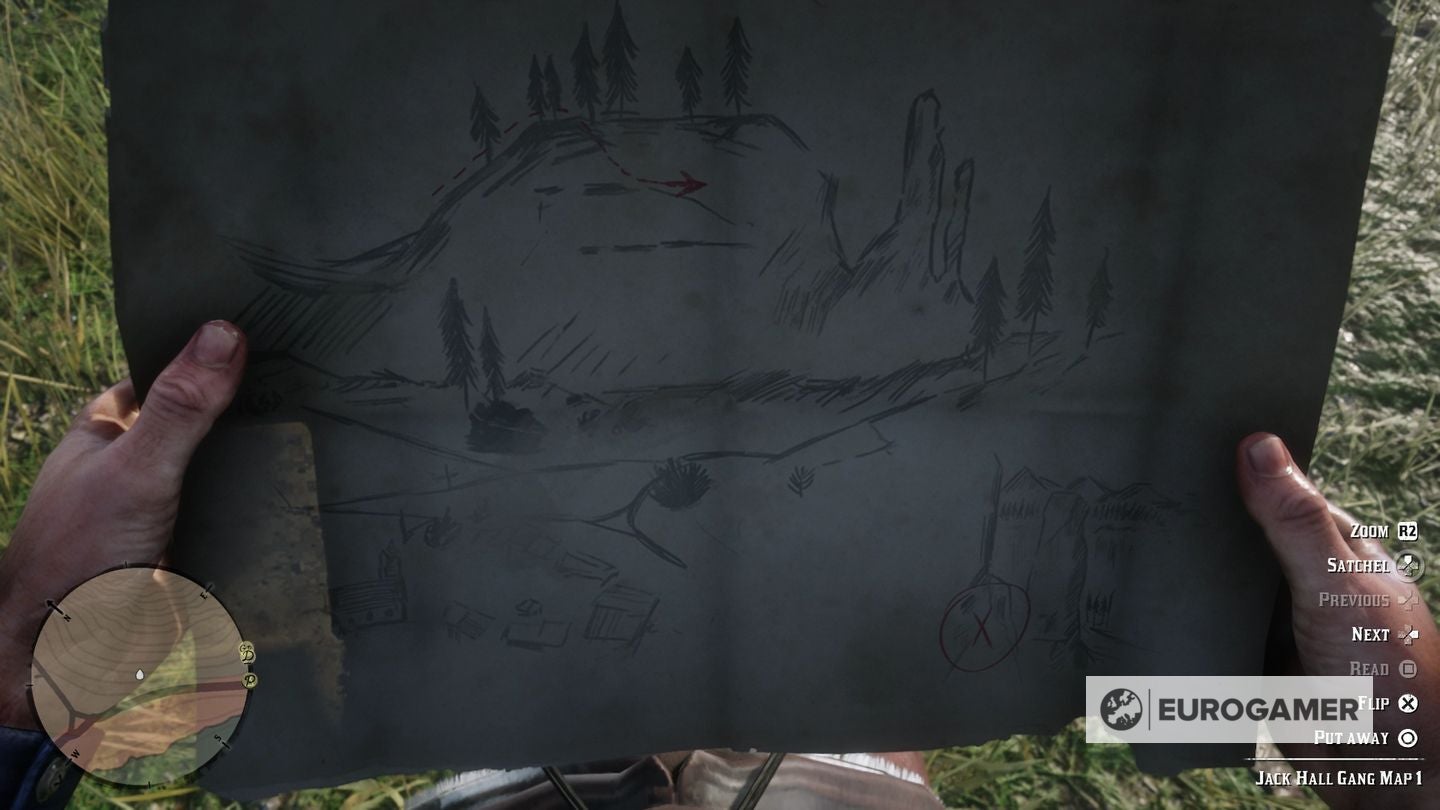 Red Dead Redemption 2 Jack Hall Gang Treasure Map locations - 35