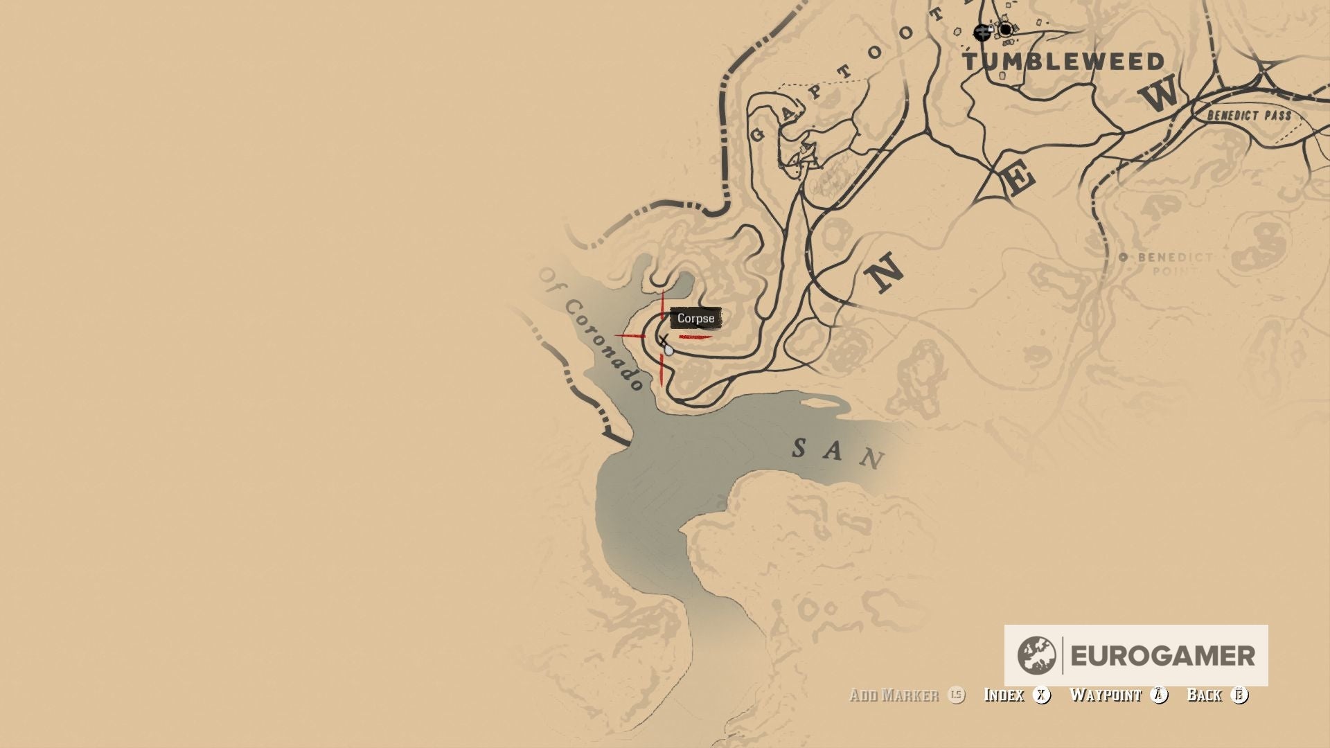 Red Dead Redemption 2 The Elemental Trail Treasure Map locations - 77