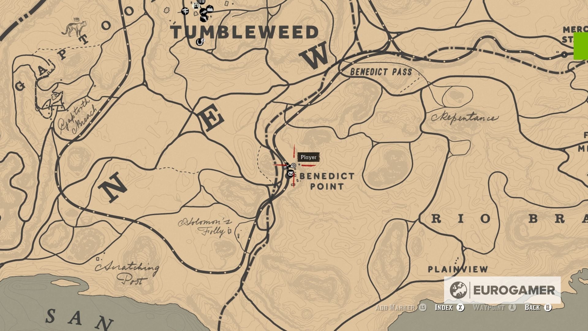 Red Dead Redemption 2 The Elemental Trail Treasure Map locations - 57