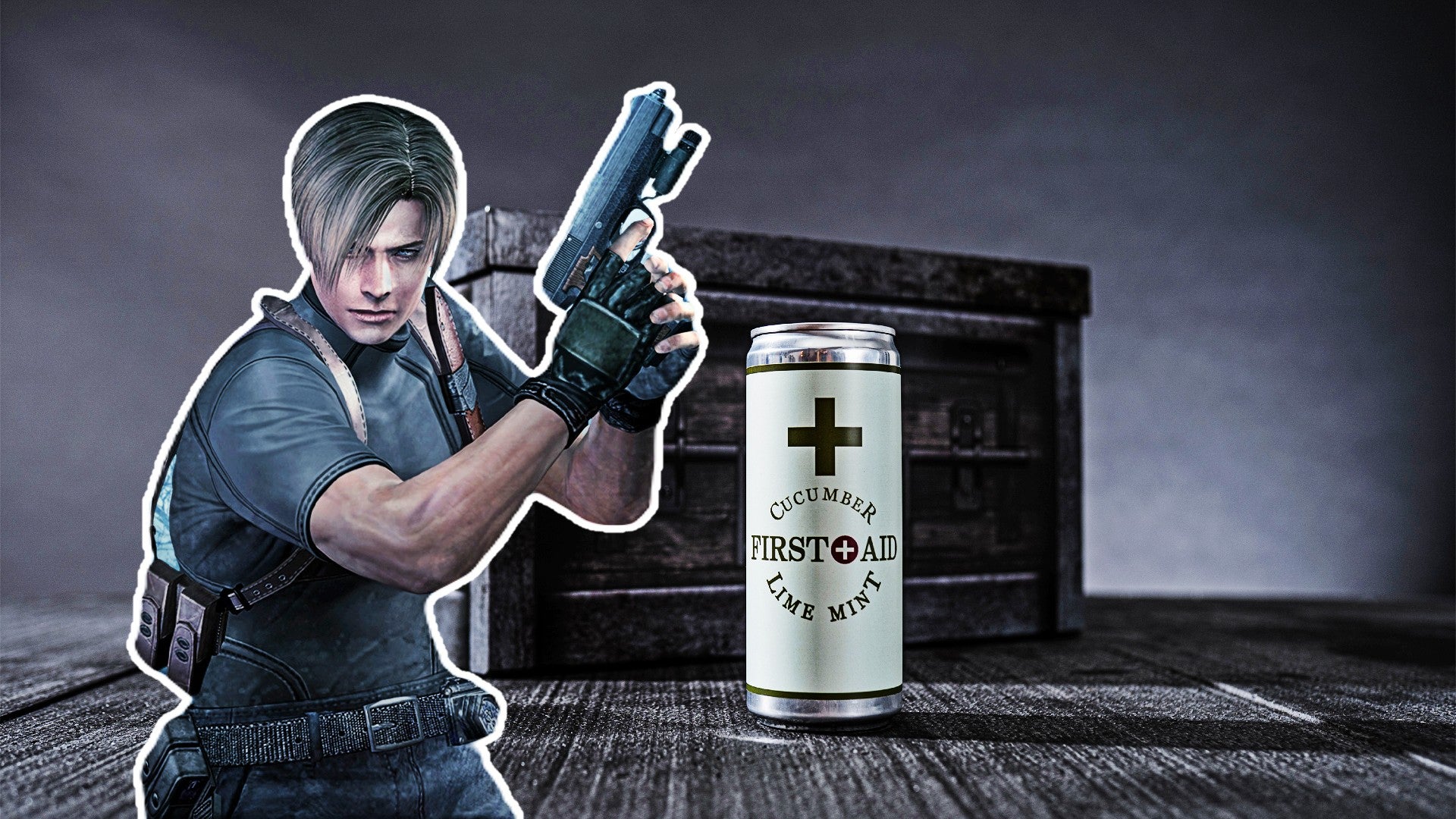 Resident-Evil-First-Aid-Drink-Collector-s-Box-f-r-200-Euro-versorgt-durstige-Zombie-J-ger