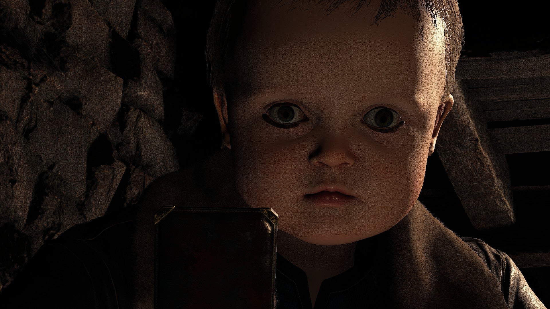 Resident Evil 4 Baby Mod stares