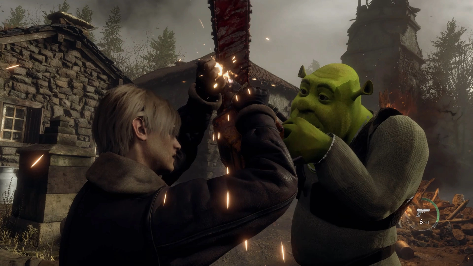 Resident Evil 4 Shrek mod