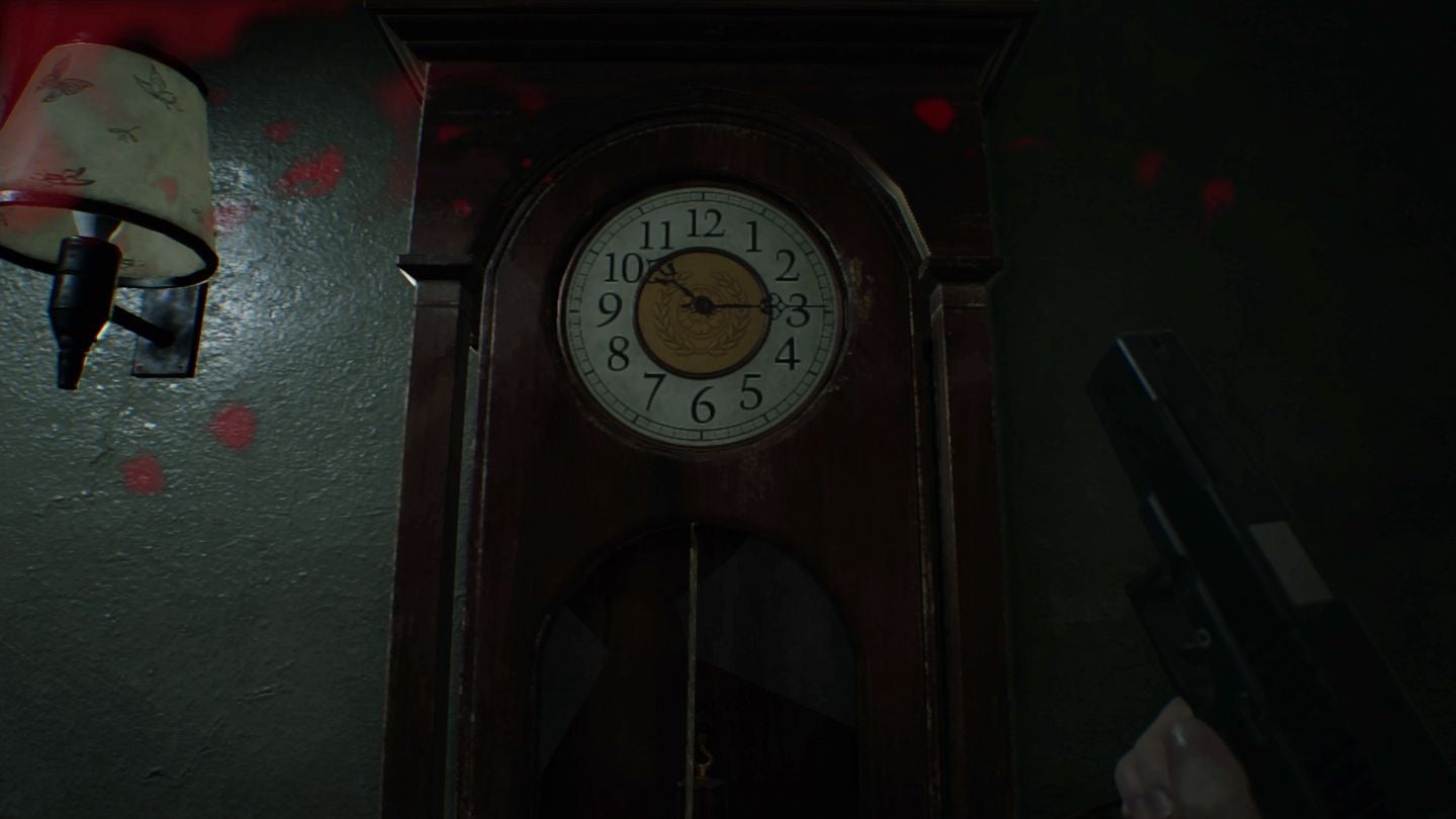 Resident evil 7 часов. Resident Evil 7 часы. Resident Evil 7 загадка с часами. Resident Evil 1 часы. Резидент ивел 1 загадка с часами.
