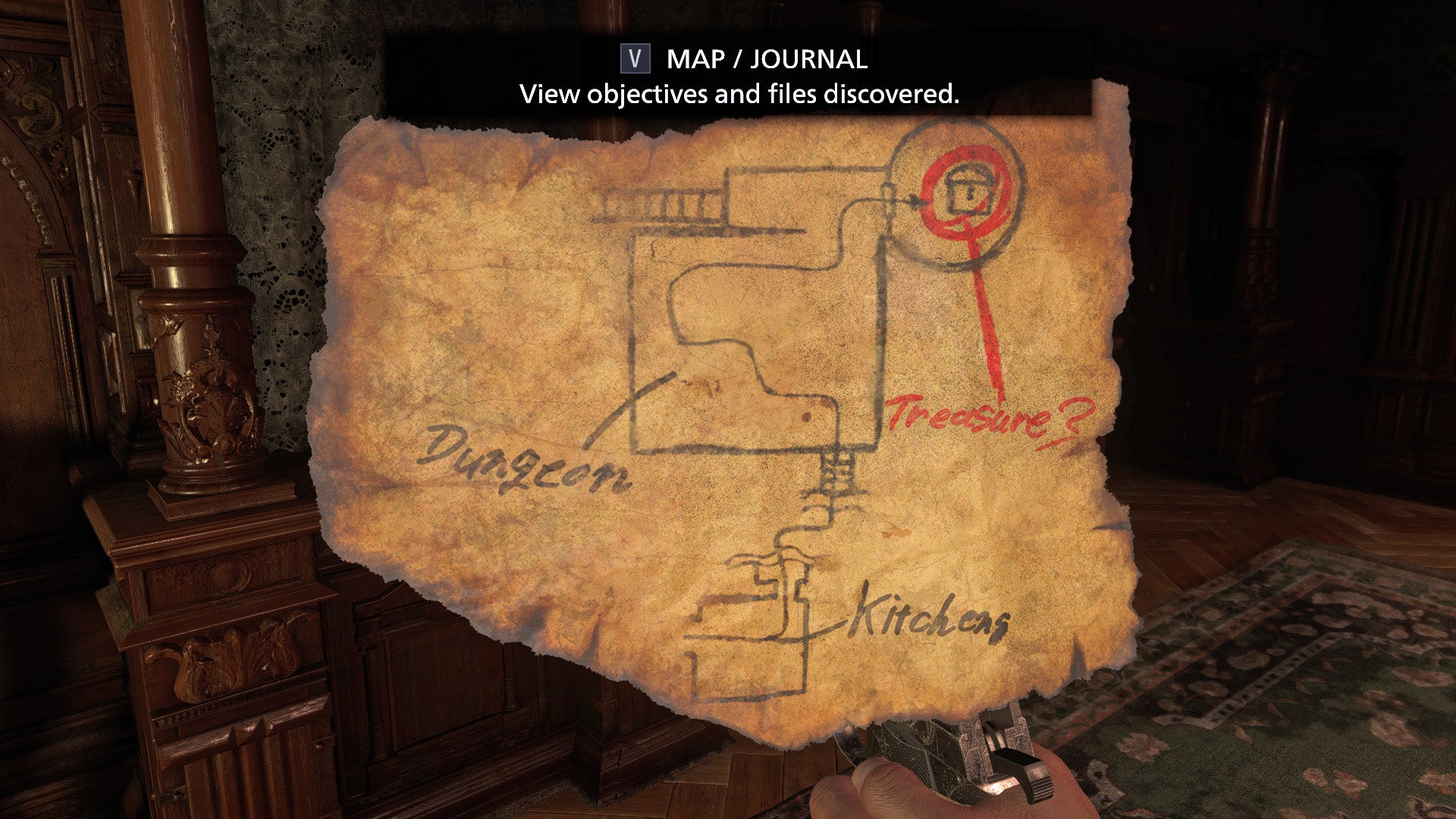 Obrazki dla Resident Evil Village - mapa skarbów Treasure Map, zagadka z trumną