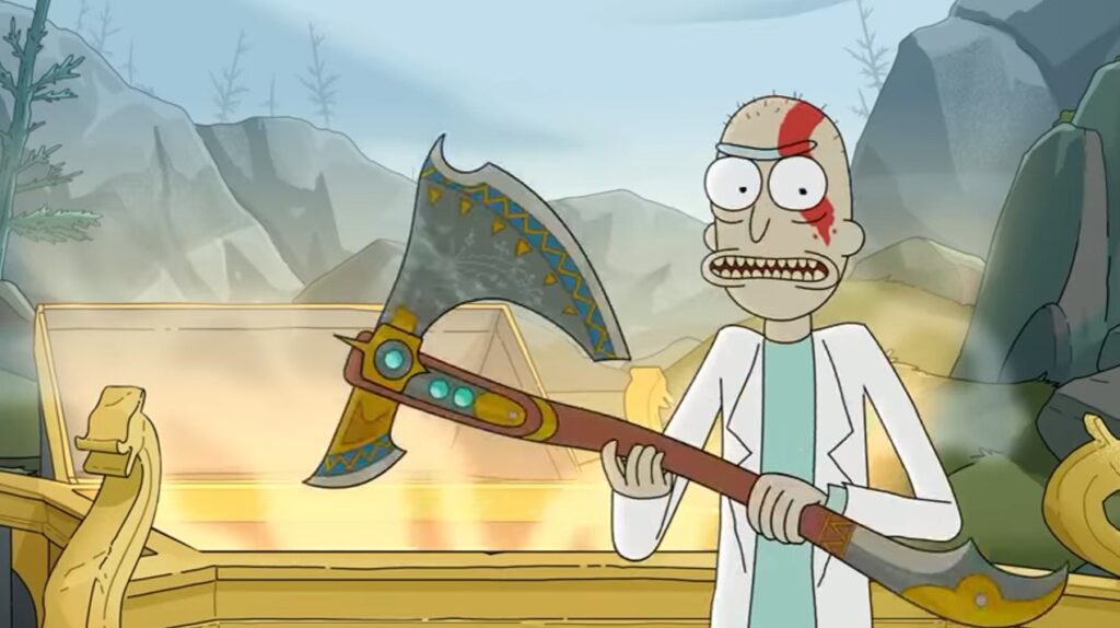 Immagine di God of War Ragnarok incontra Rick & Morty in un nuovo esilarante trailer!
