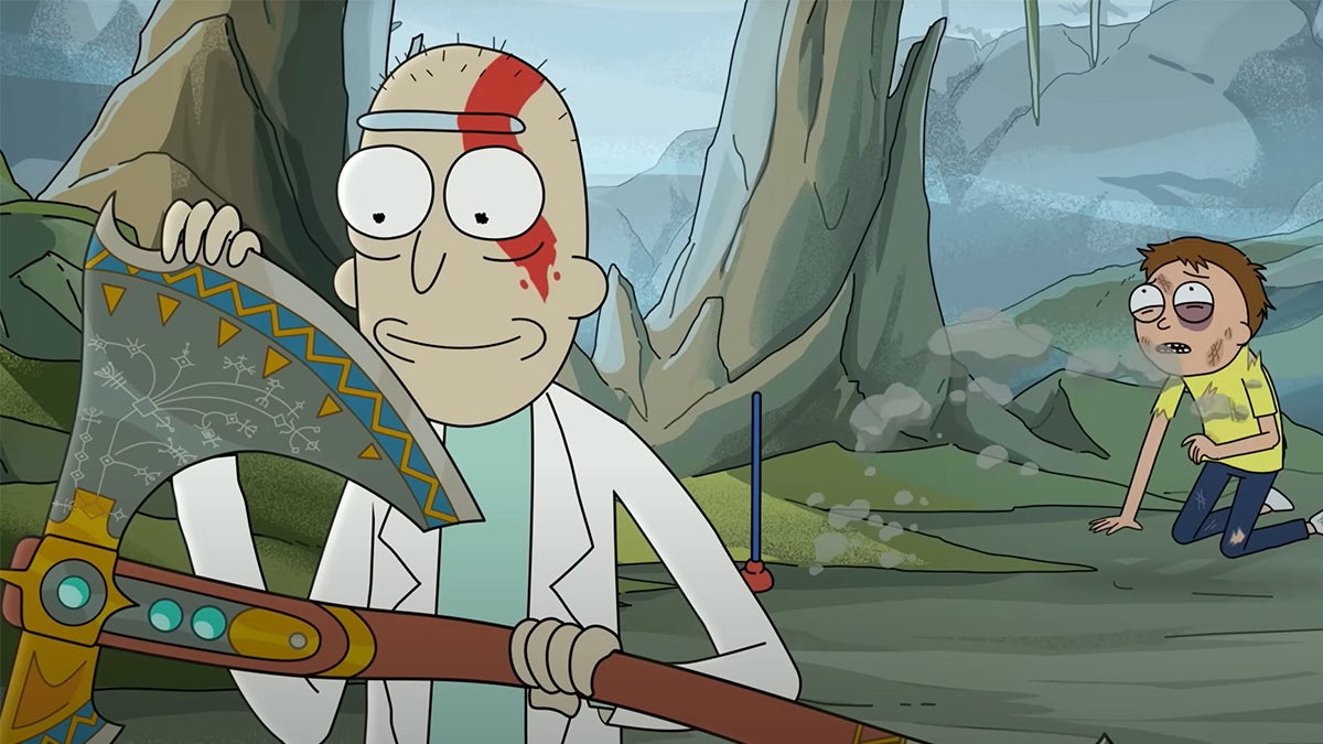 Obrazki dla Rick i Morty promują God of War: Ragnarok. Niespodziewane połączenie