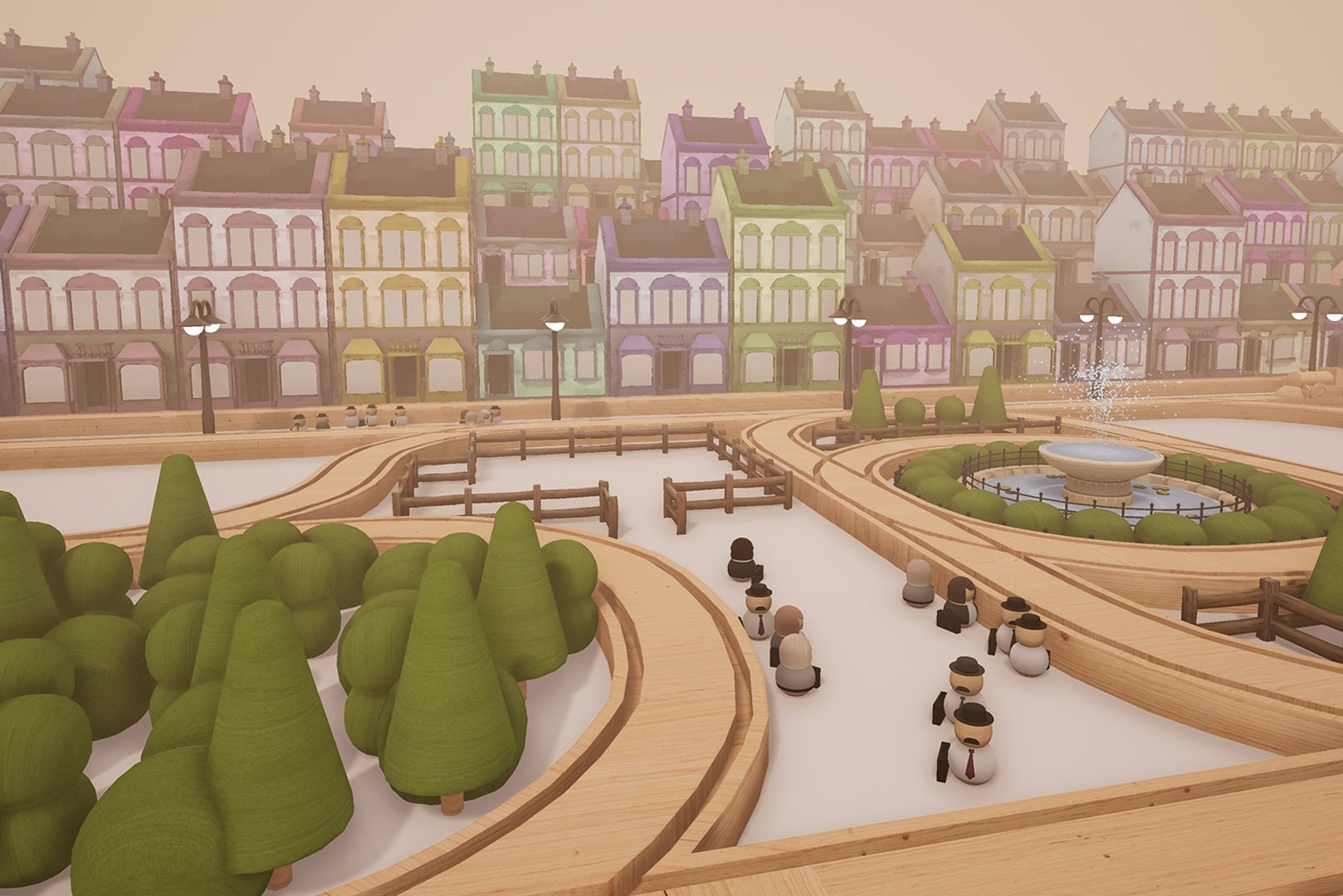 Image for Ridiculously charming wooden train set simulator Tracks just got a lovely new nighttime update