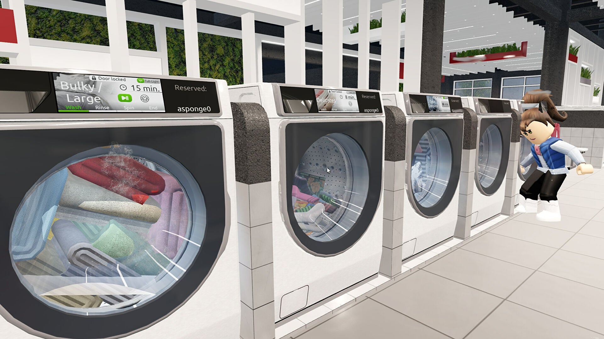 Roblox has a 'virtual laundry' which allows users to wash clothes Pledge Times