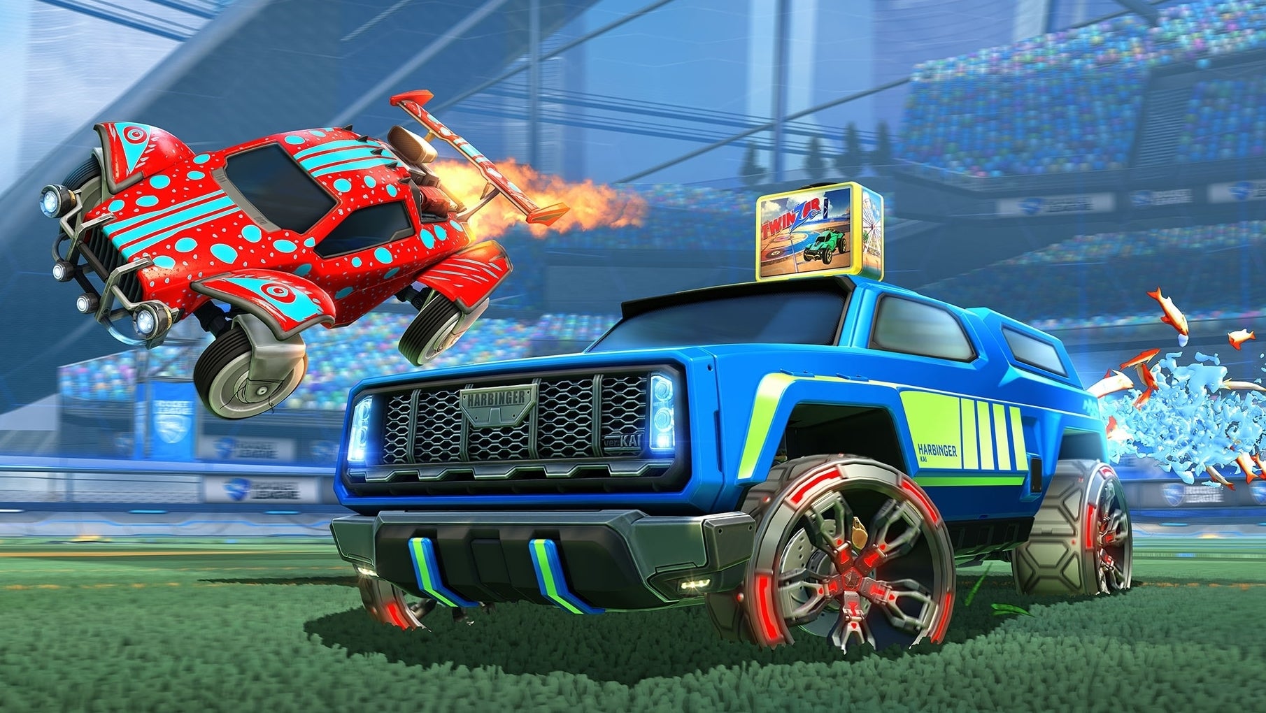 Image for Rocket League Season 1 Rocket Pass cars, wheels and other rewards, including tier 70 Harbinger GXT