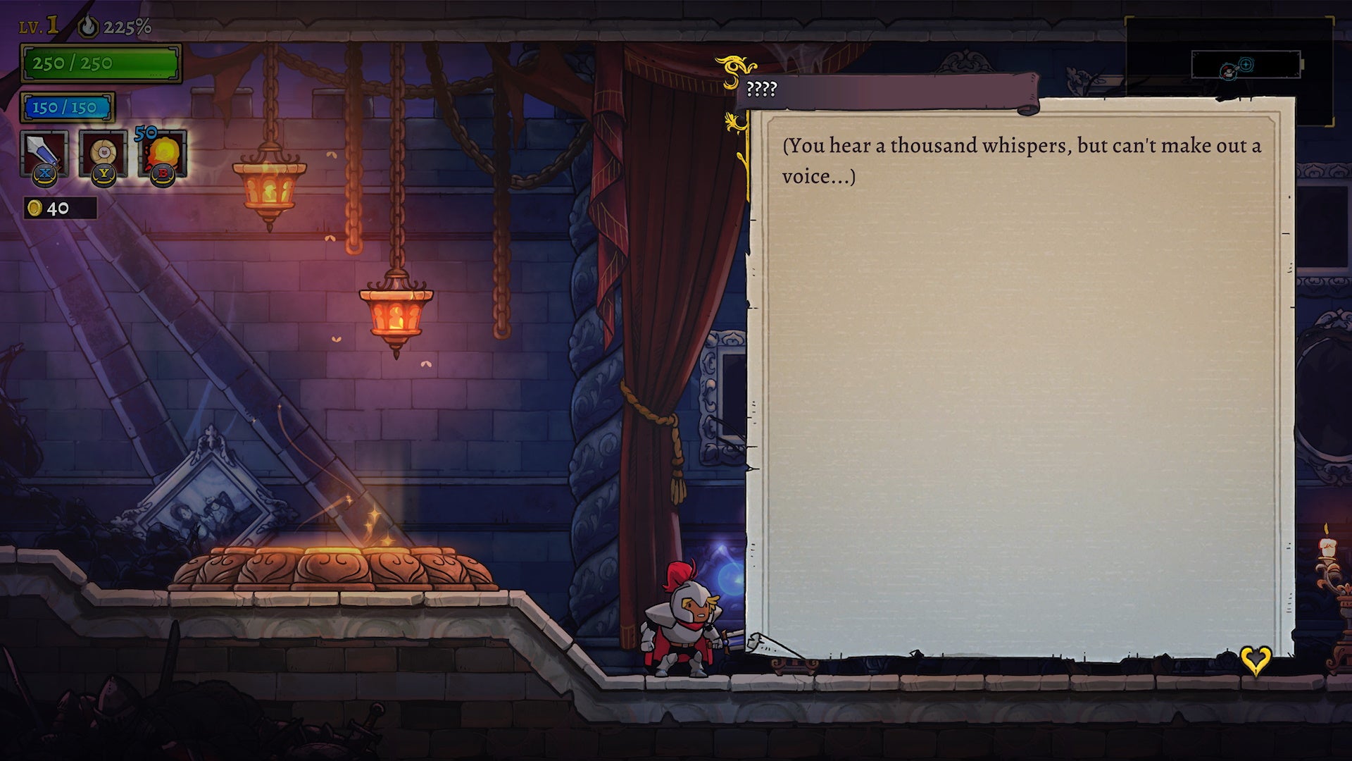 How to read Memory Fragments in Rogue Legacy 2 with the  thousand whispers  puzzle - 60