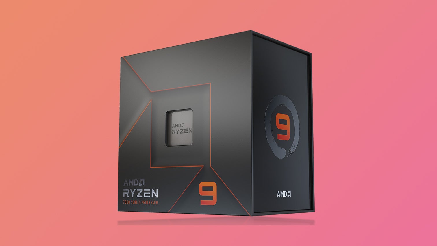 ryzen 9 7900x cpu，在其零售包装中显示