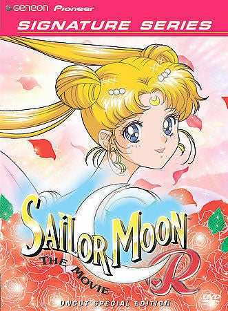 DVD cover of Promise of the Rose, featuring Sailor Moon looking over her shoulder