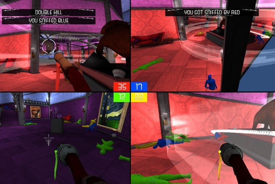 Image for Screencheat is a splitscreen FPS where you're completely invisible