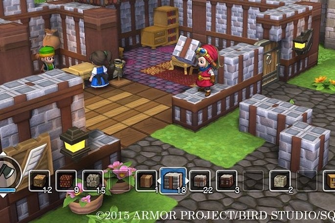 Afbeeldingen van Screenshots Dragon Quest Builders tonen Minecraft-achtige interface