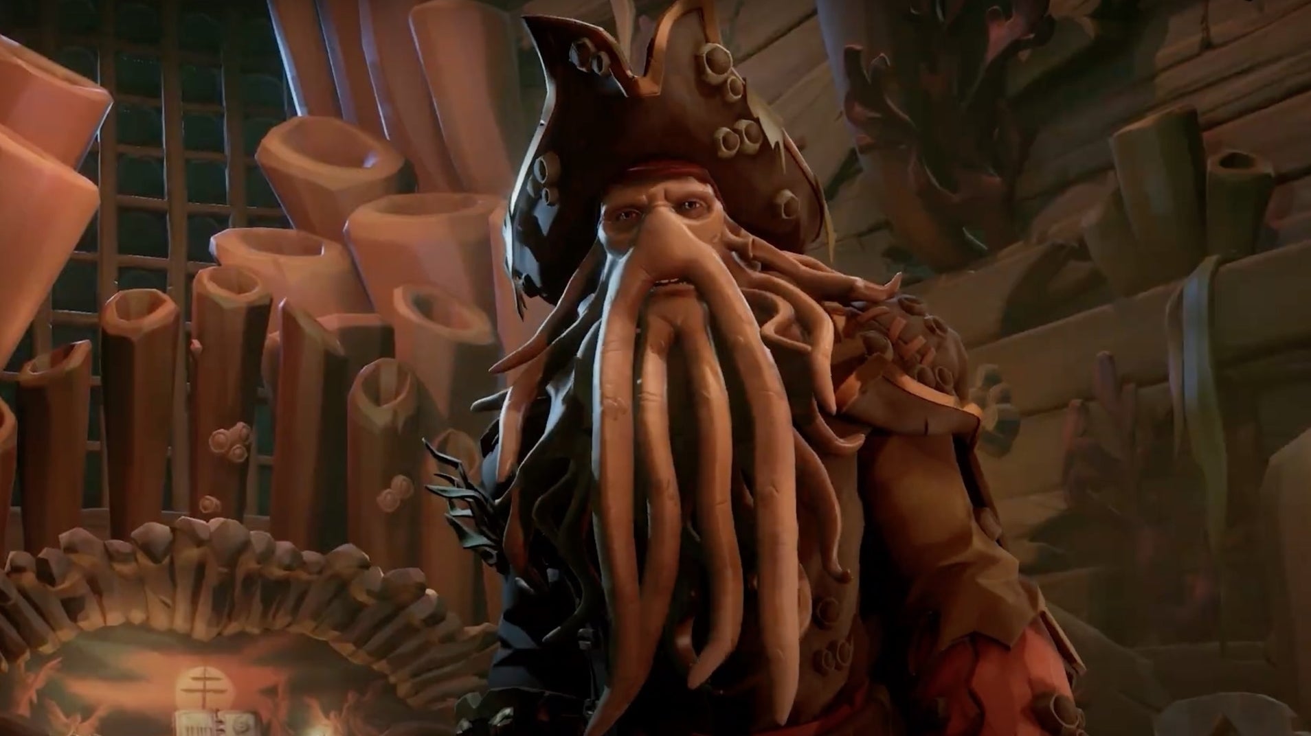 Image for Sea of Thieves' kraken finally gets its face in new Pirates of the Caribbean crossover trailer