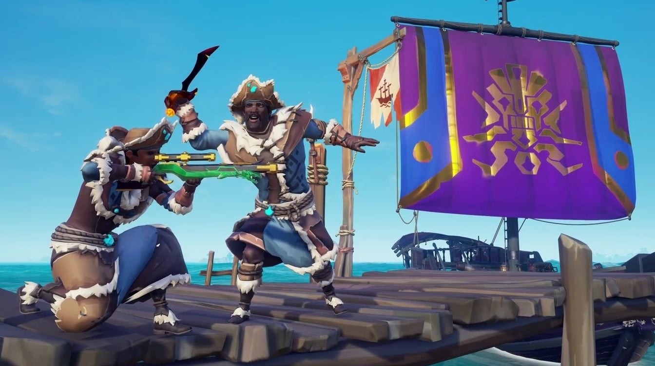 Image for Sea of Thieves Season 1 Battle Pass rewards, including outfits and skins and Level 100 rewards, explained