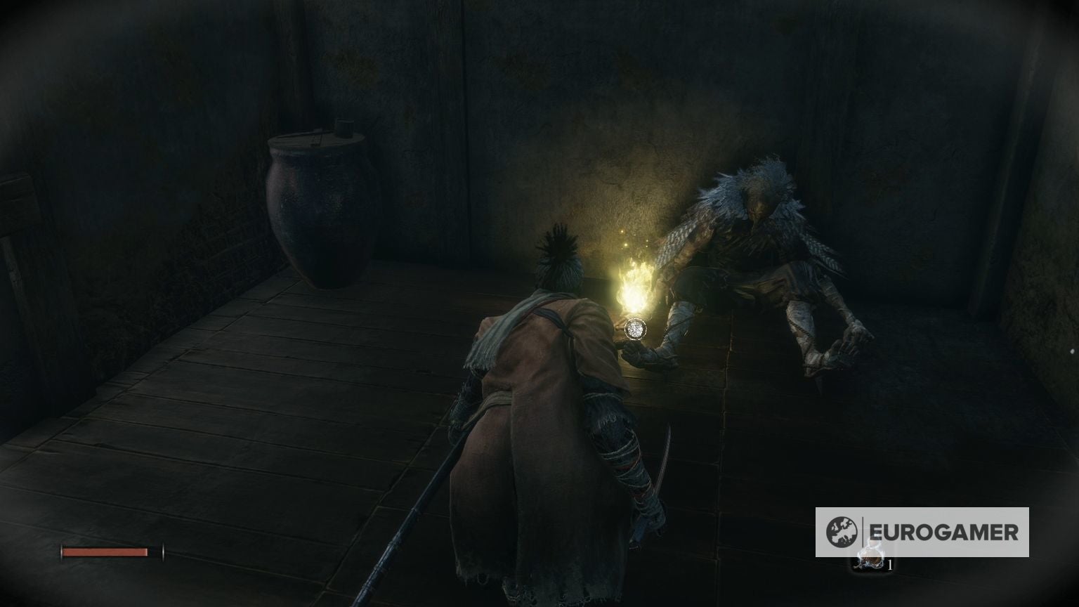 Sekiro Prosthetic Tool locations   all Shinobi Prosthetics including Firecracker  Sabimaru  Umbrella and what they do - 11
