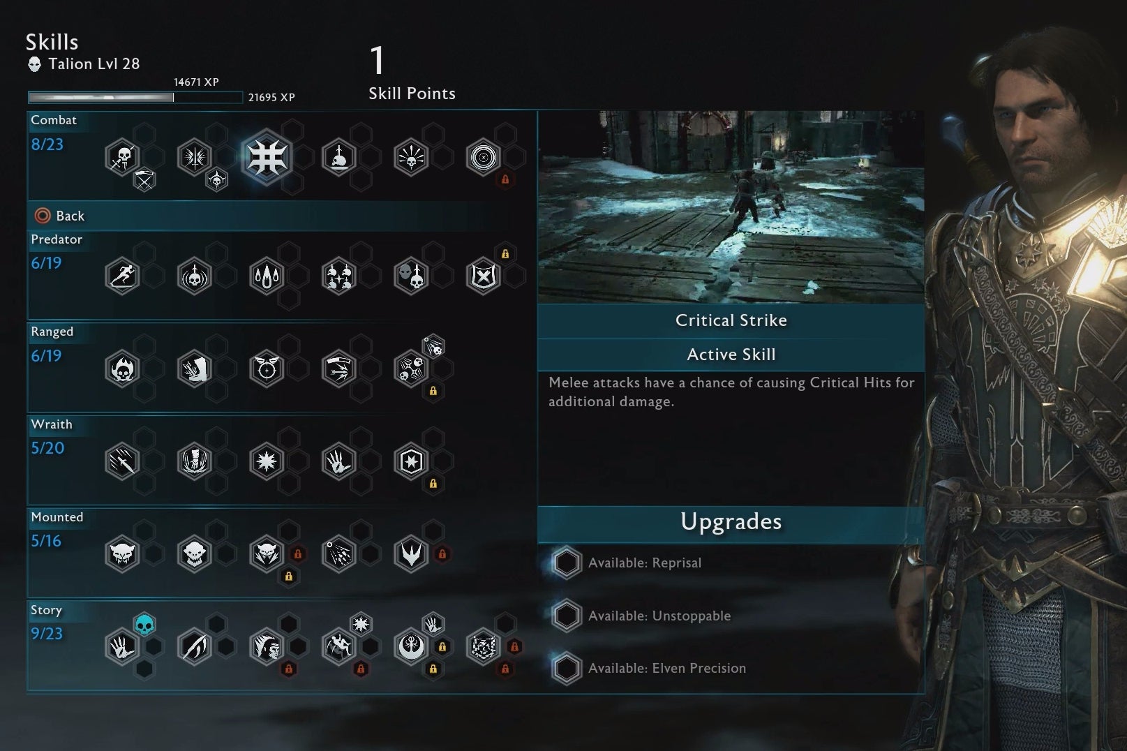 Image for Shadow of War skills explained - the best skills, how to get Skill Points, and skill upgrades to unlock early