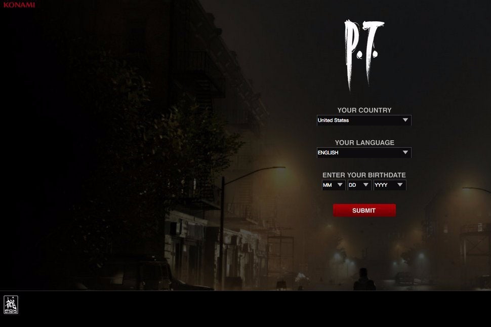 Image for Silent Hills/P.T. page removes Kojima Productions' logo