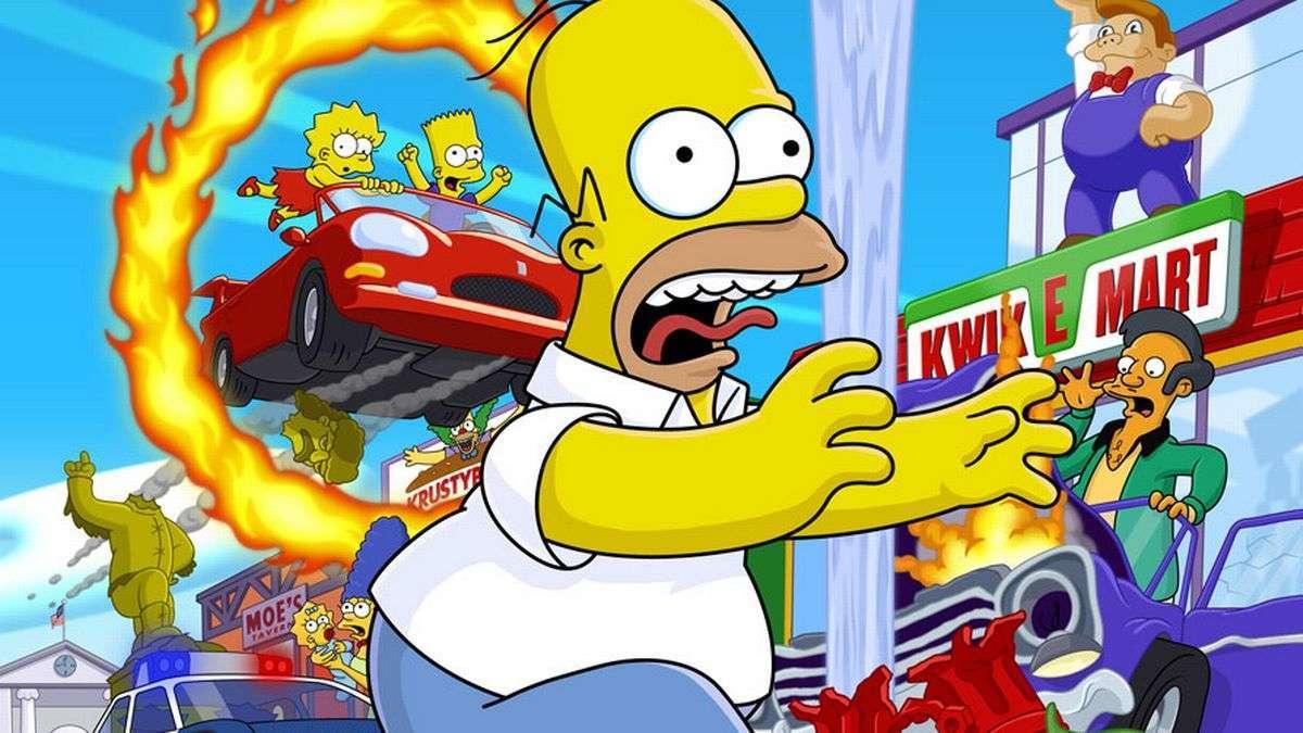 La copertina di Hit and Run dei Simpson.