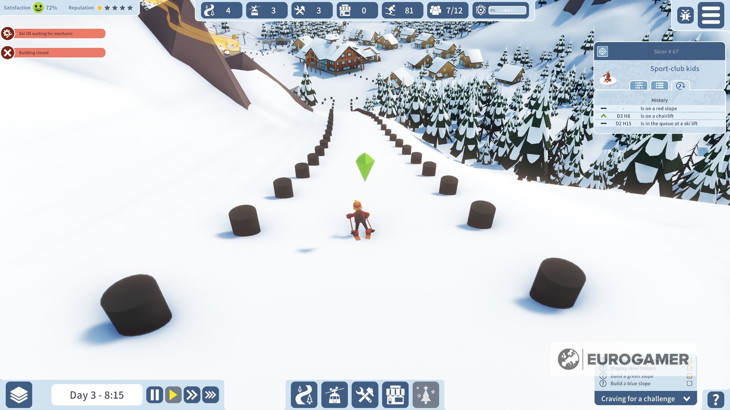 Building awful ski resorts with dangerous slopes in Snowtopia - 55