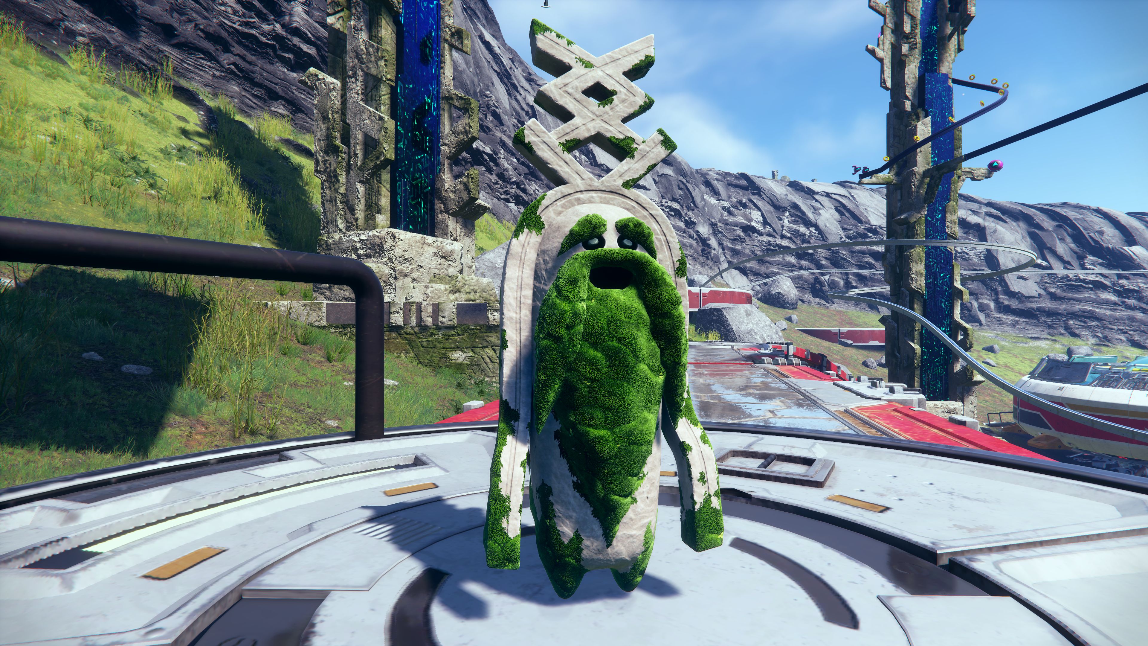 Sonic Frontiers preview - a strange rock character with a beard made of moss
