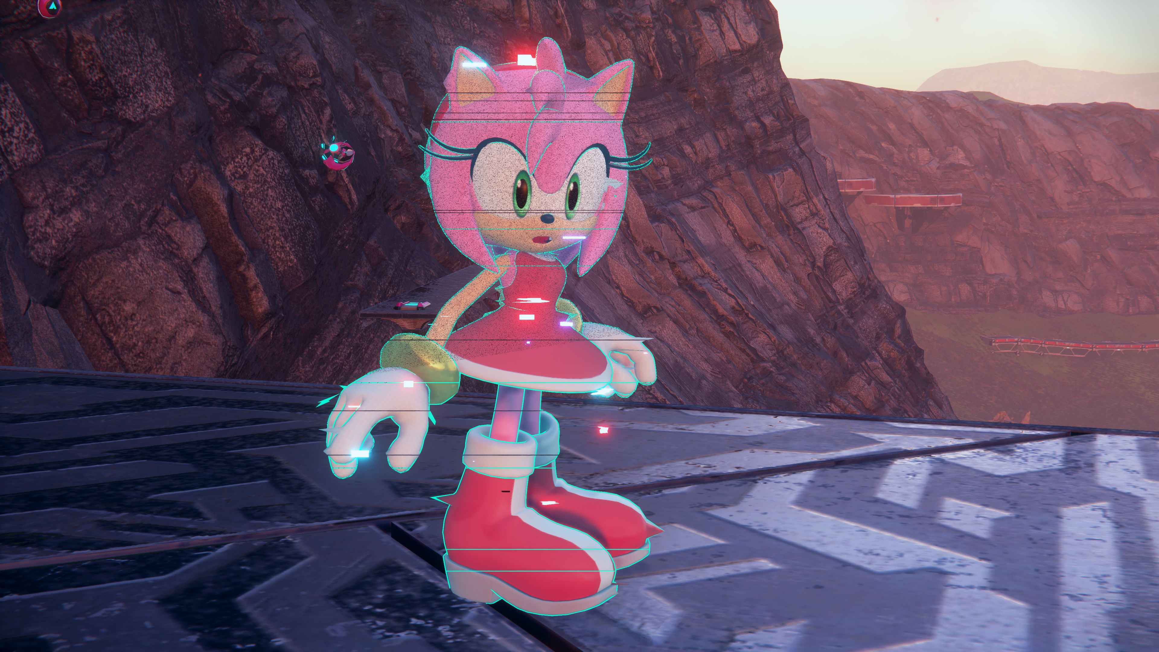 Sonic Frontiers preview - a hologram of Amy Rose