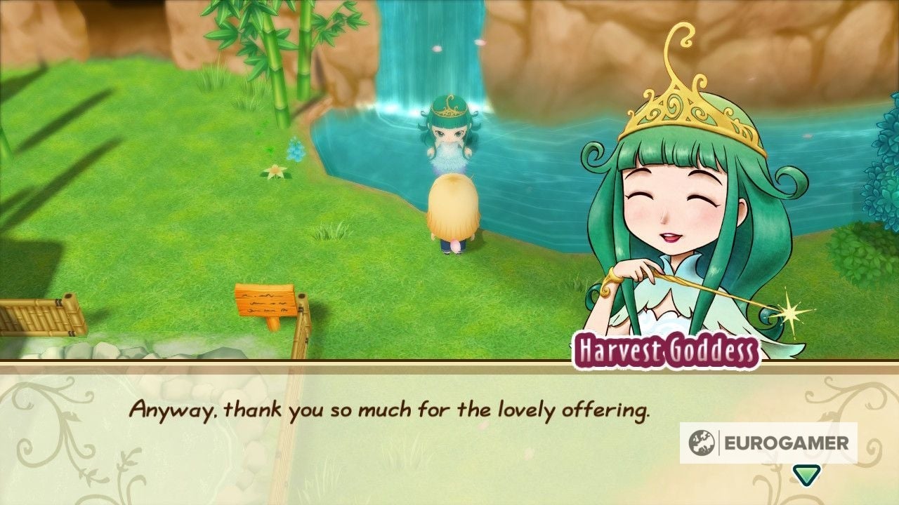Story of Seasons Harvest Goddess: location, marriage requirements and gift  giving rewards in Friends of Mineral Town explained | Eurogamer.net