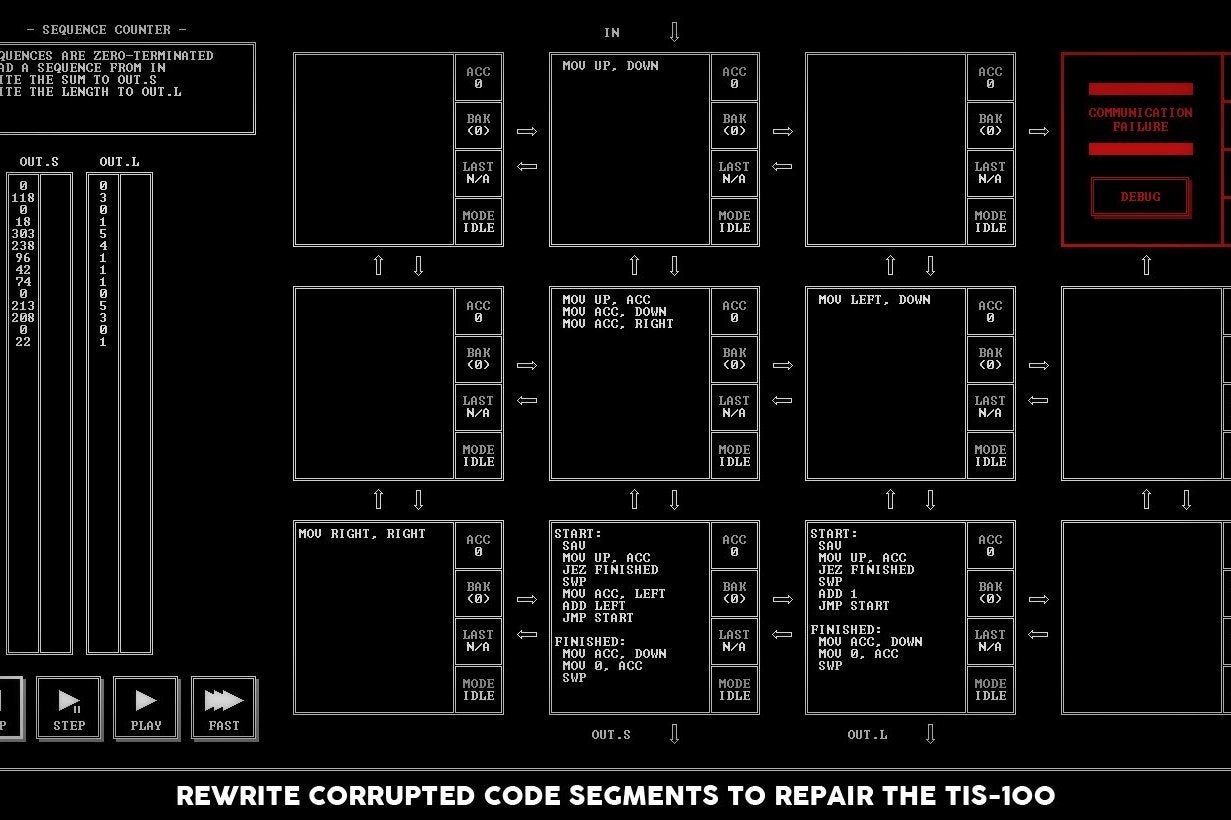 Image for SpaceChem dev releases "open-ended programming game" TIS-100 on Early Access