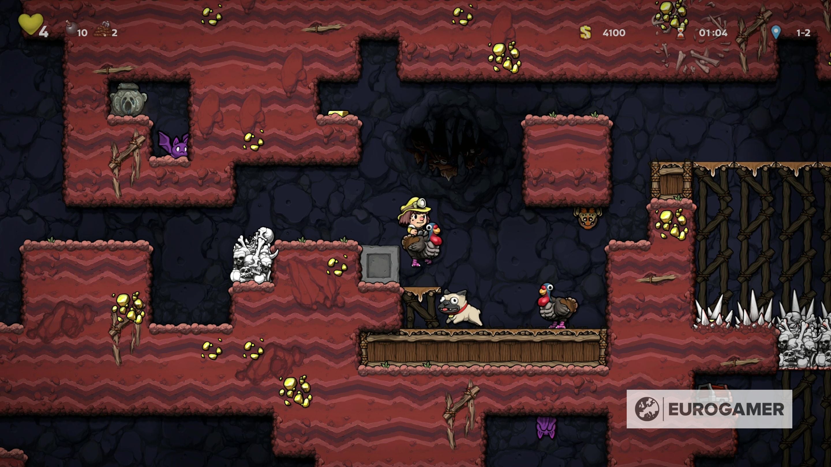 Spelunky 2 mounts  How to ride turkeys  rock dogs  and tame other ridable creatures - 50