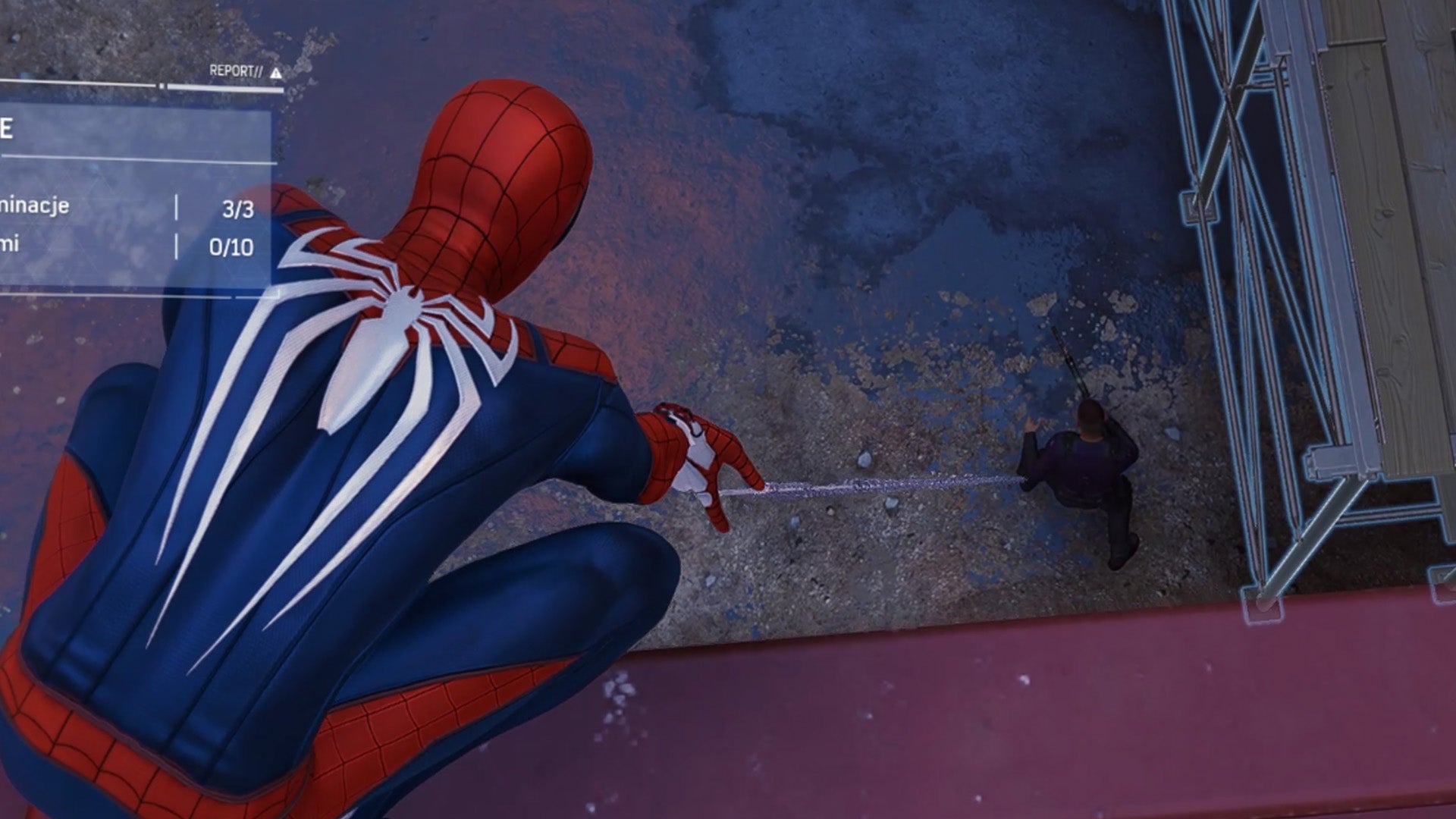 Obrazki dla Spider-Man - jak wykonać cichą eliminację z wysokości