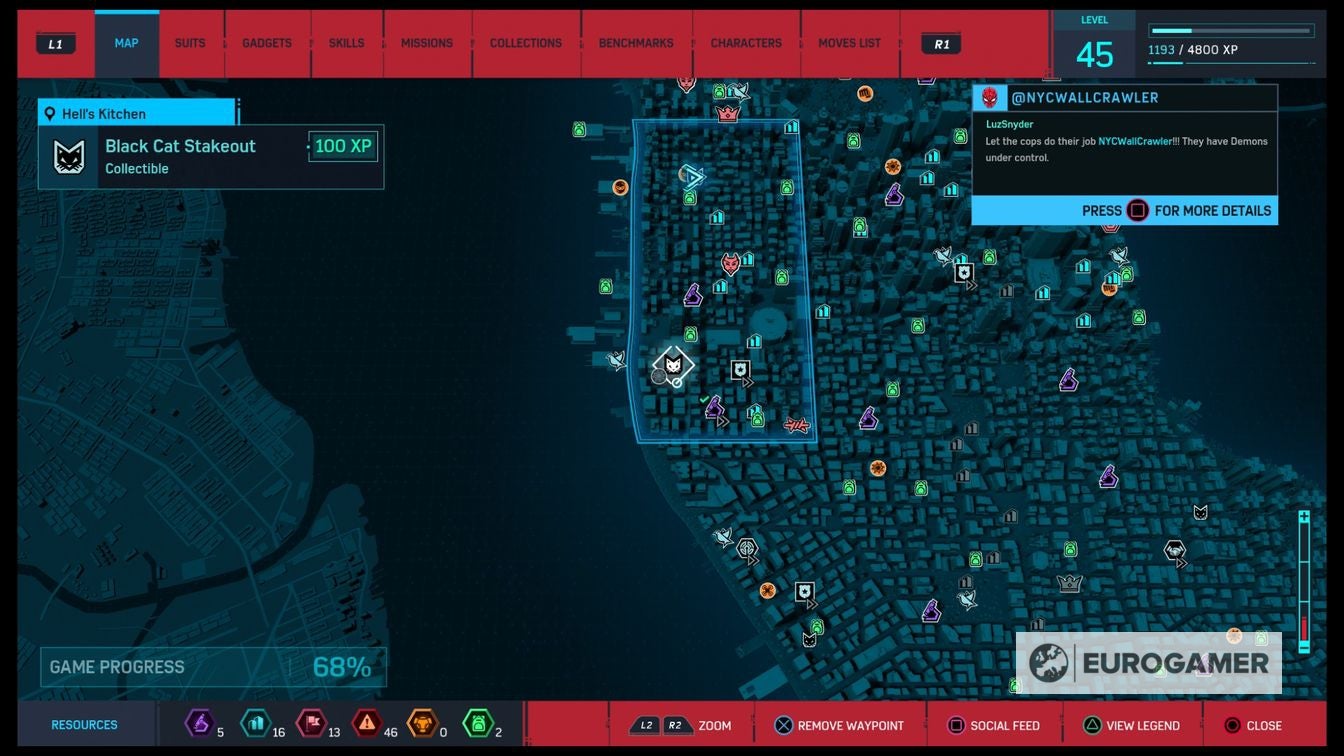 All Spider Man Black Cat stakeout locations - 99