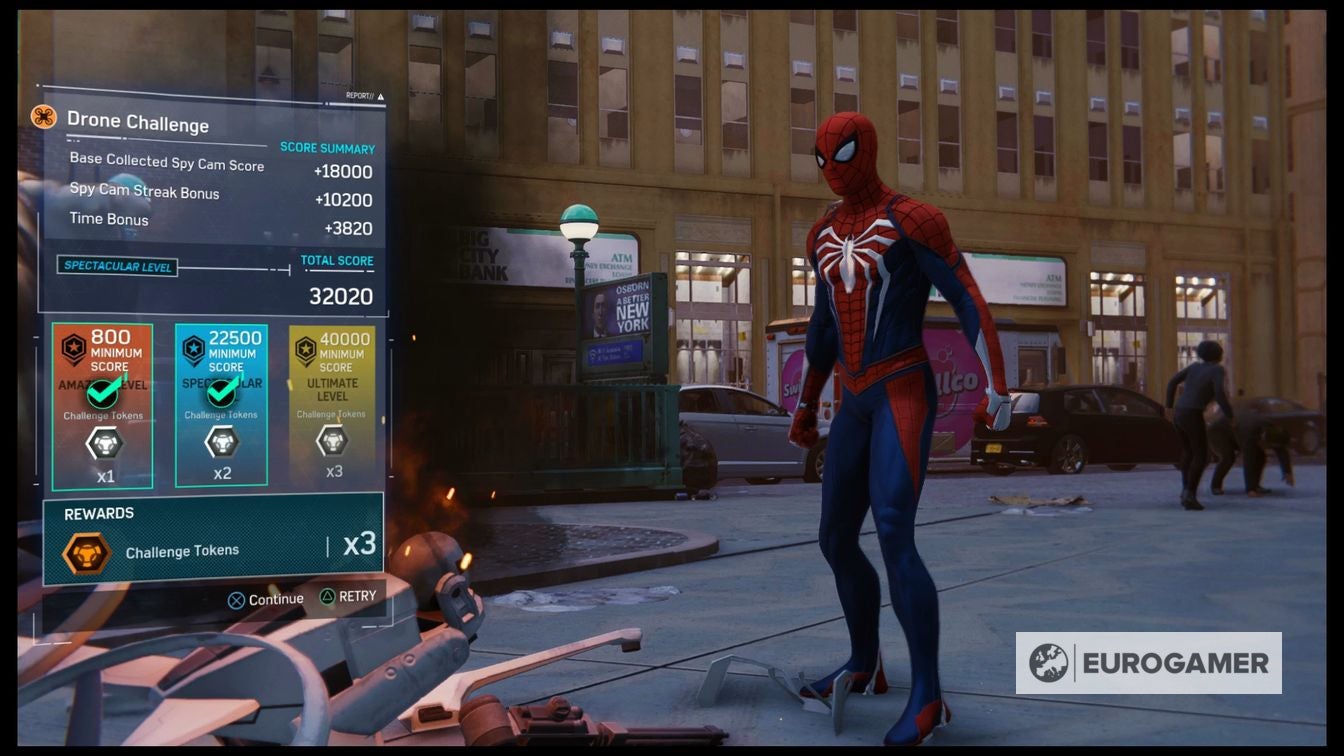 How To Get Easier Challenge Tokens In Spider-Man | Eurogamer.net