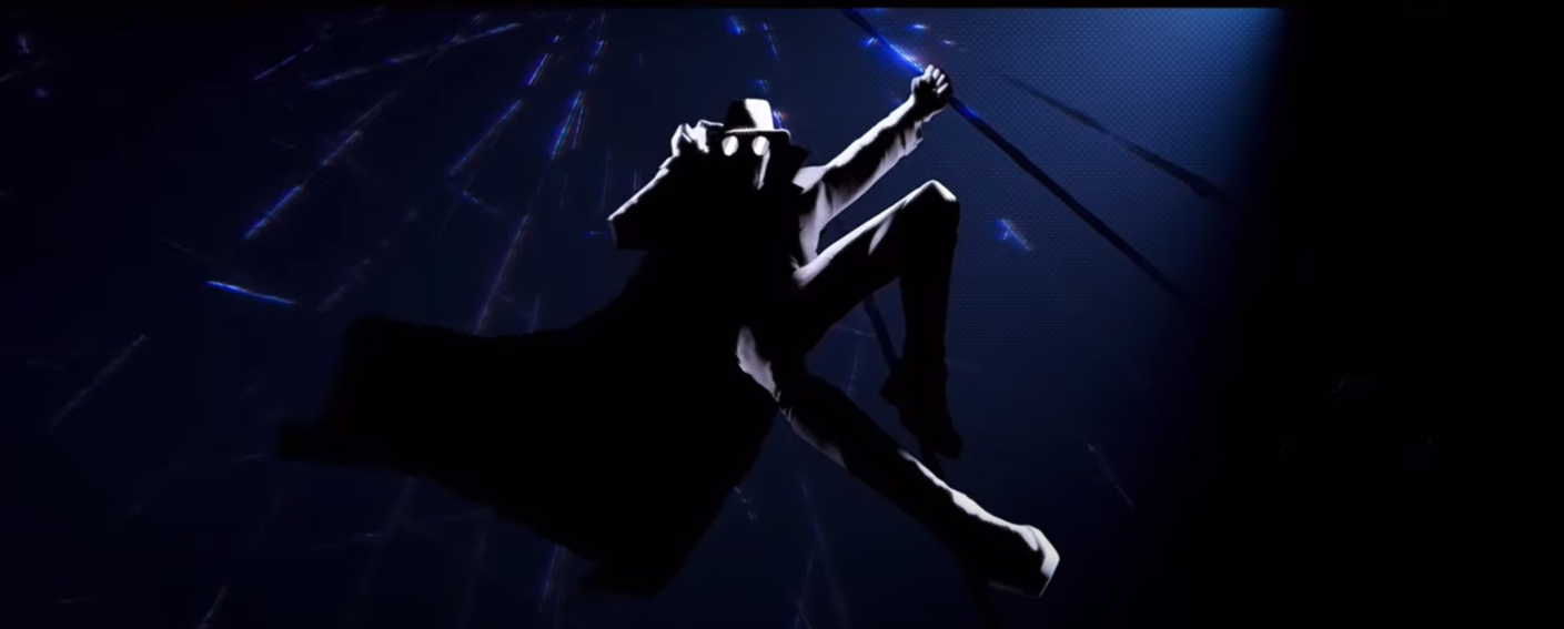 Still animated image of Spider-Man Noir