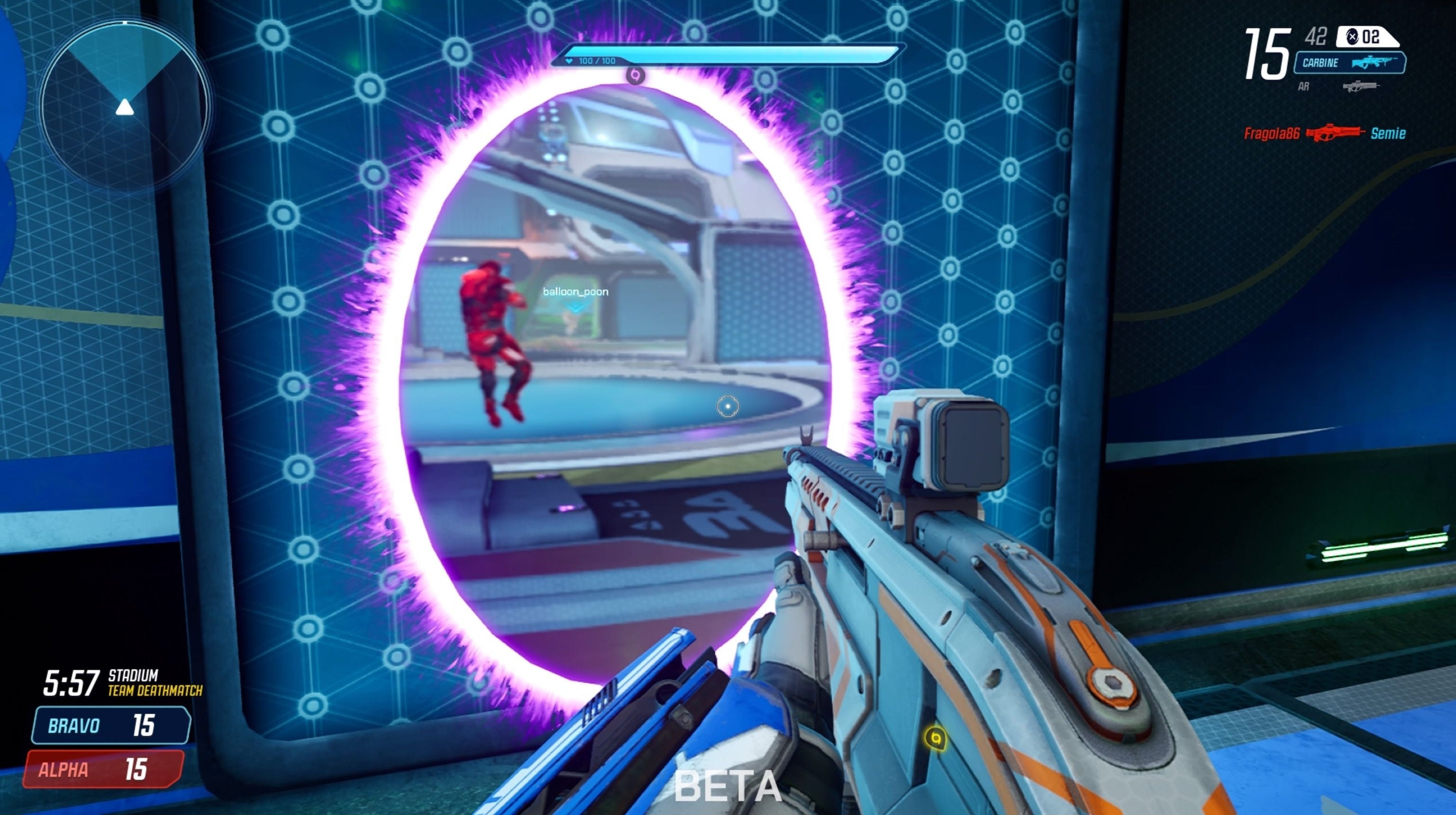 Image for Splitgate review - Halo gets the Aperture treatment, and makes for a breakout hit