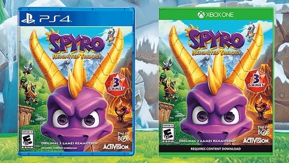 Image for Spyro Reignited Trilogy physical edition requires download for second and third games