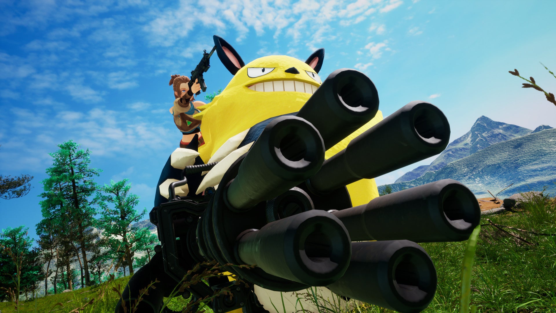 Image for New Palworld trailer shows more of its jarring Pokémon-with-guns gameplay