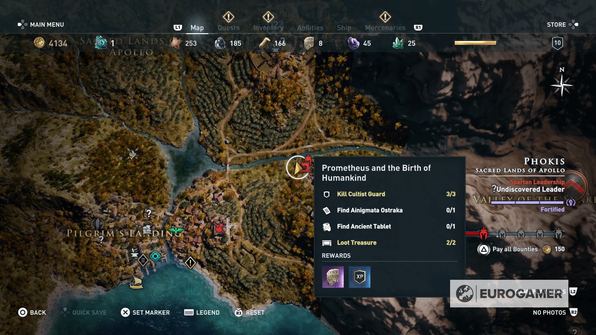 Assassin's Creed Odyssey - Pressed for Time, A Finger Tip riddle solutions and where to find the Sacred Lands of Despina Fort tablets | Eurogamer.net