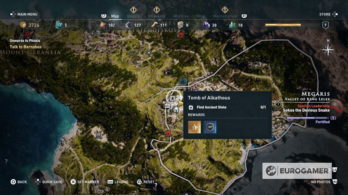Assassin s Creed Odyssey tomb locations   Ancient Steles  Tomb of Alkathous  Tomb of the First Pythia and all tombs explained - 81